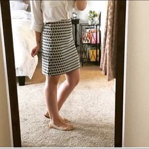 Loft gold printed skirt